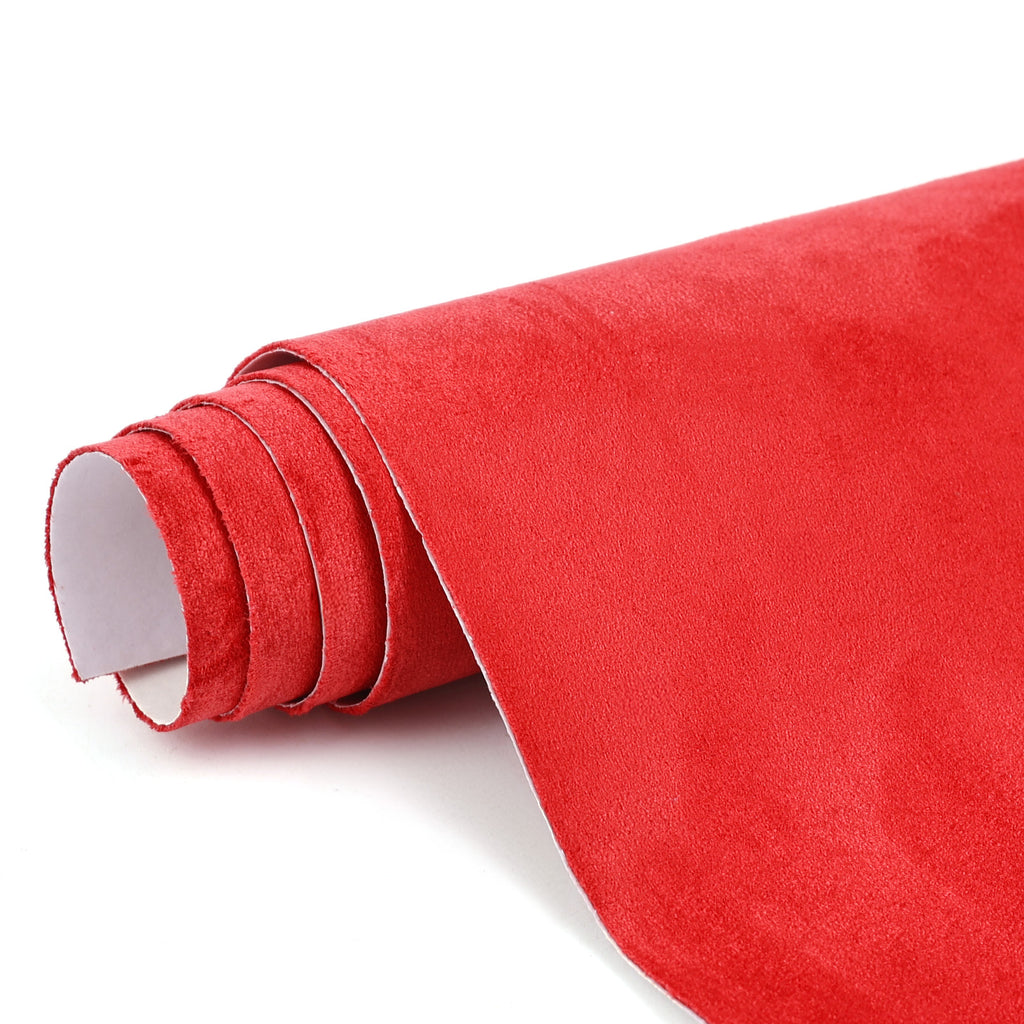 RadiantDecor Red Suede-Style Automotive Interior Wrap