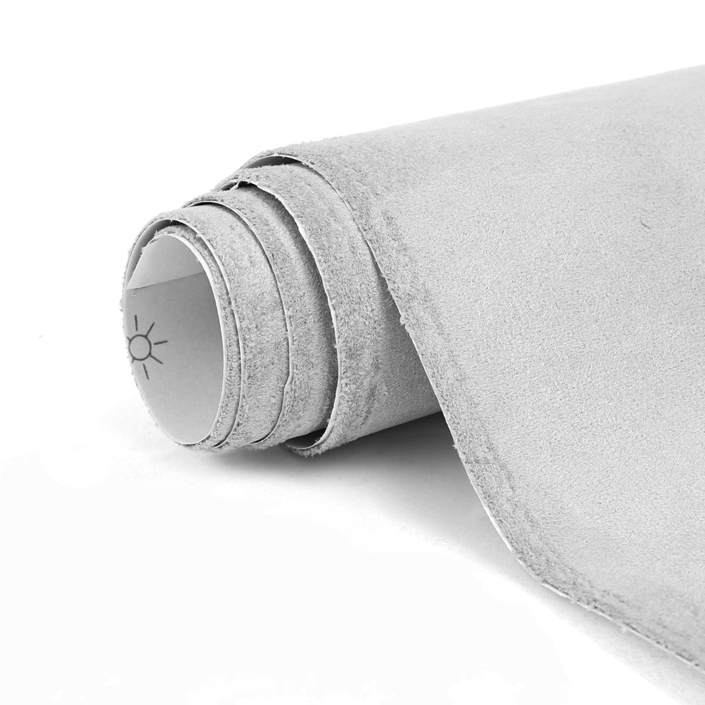 RadiantDecor Light Grey Suede-Style Automotive Interior Wrap