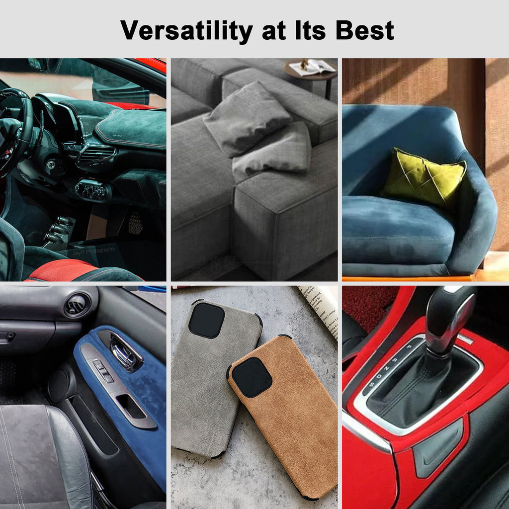 RadiantDecor Brown Suede-Style Automotive Interior Wrap